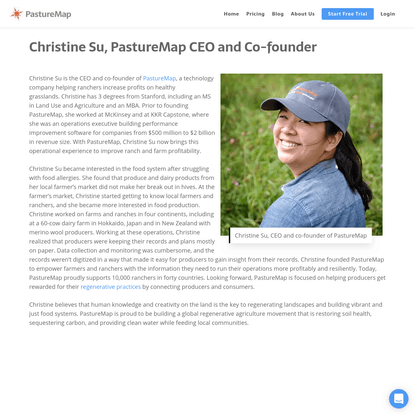 Christine Su, PastureMap CEO and Co-founder | PastureMap