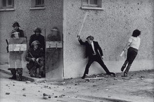 Catholic Youths Attacking British Soldiers in the Bogside of Londonderry