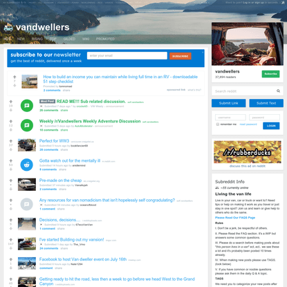 VanDwelling - For those living life in alternative locations, or wishing to. * /r/vandwellers