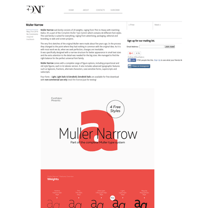 Muller Narrow - Fontfabric™