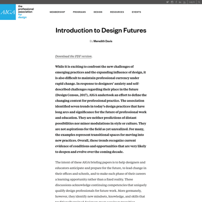 Introduction to Design Futures