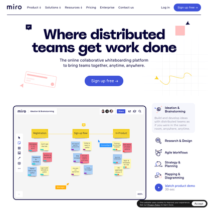 Miro: the collaborative whiteboard platform for distributed teams