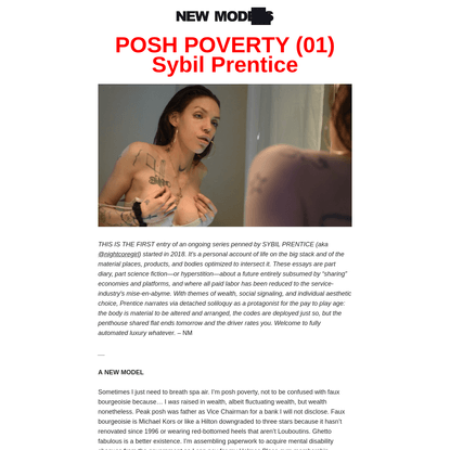POSH POVERTY (01) Sybil Prentice