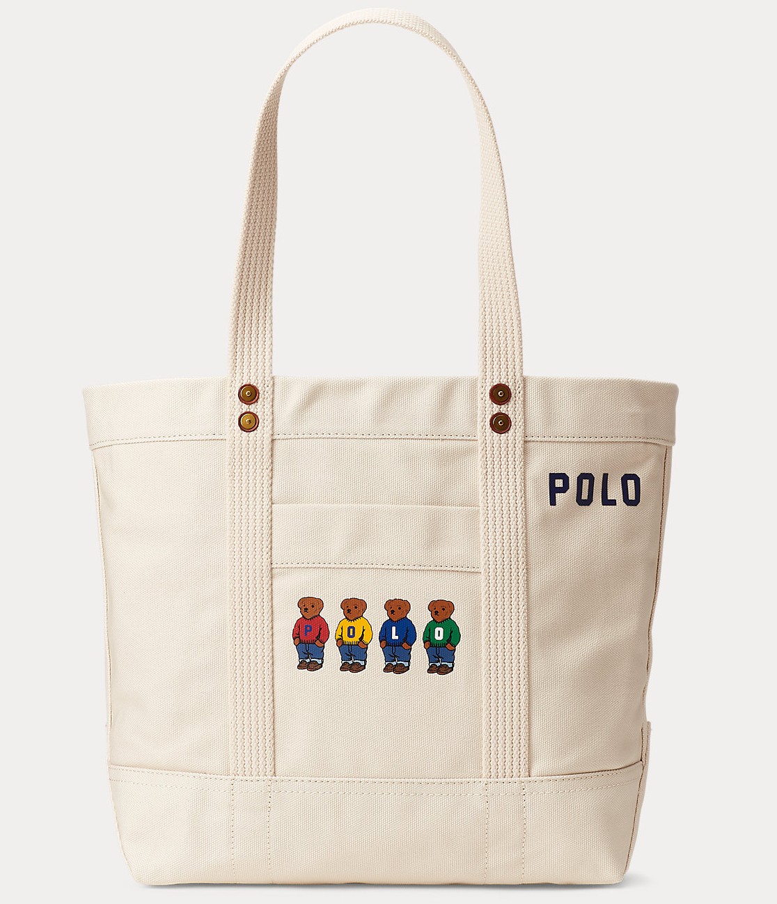 Canvas Polo Bear Tote Bag