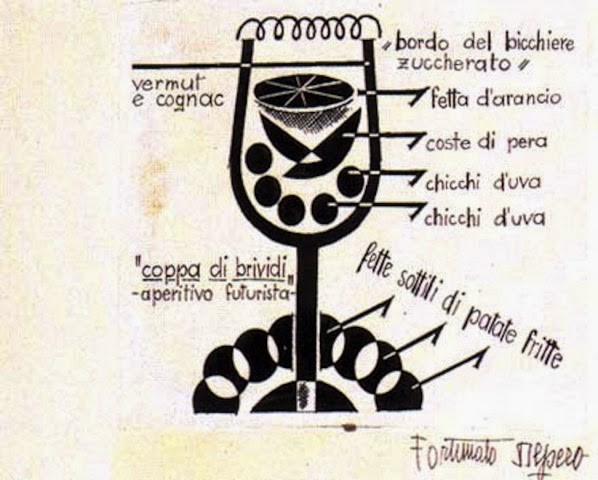 A sketch for a Futurist Aperitivo, 1920s