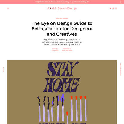 The Eye on Design Guide to Self-isolation for Designers and Creatives