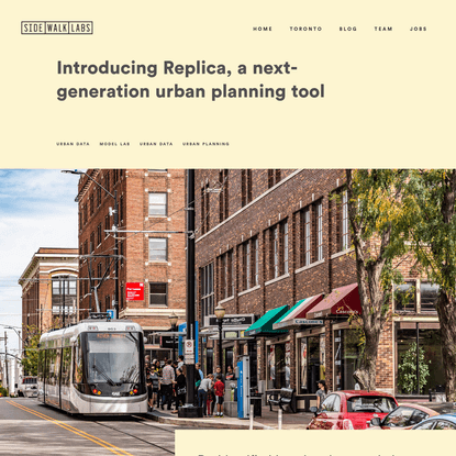 Sidewalk Labs | Introducing Replica, a next-generation urban planning tool