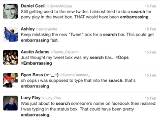 Twitter Search: search embarrassing