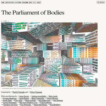 The Parliament of Bodies | Bergen Assembly