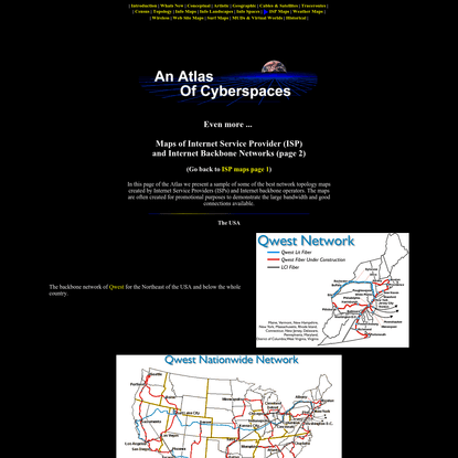 An Atlas of Cyberspaces- ISP Backbone Maps
