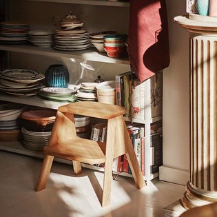 Designed by Shane Schneck, Butler is the perfect household helper, functioning as a step ladder for the kitchen, an extra se...