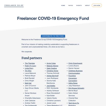 Freelancer COVID-19 Emergency Fund