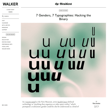 7 Genders, 7 Typographies: Hacking the Binary