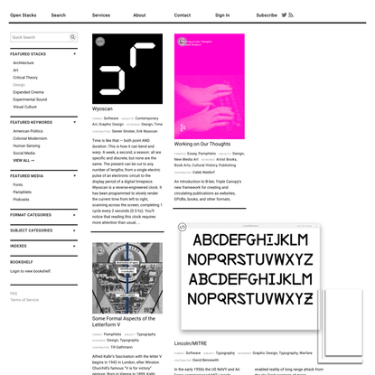 Design | Fields | LIBRARYSTACK∎