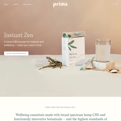 Premium Hemp Products for Wellness &amp; Skincare | Prima
