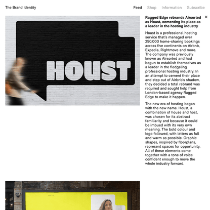 Ragged Edge rebrands Airsorted as Houst, cementing its place as a leader in the hosting industry — The Brand Identity