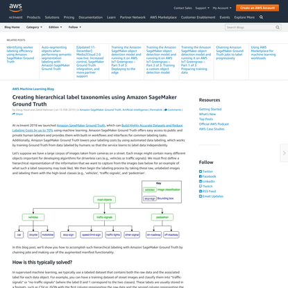 Creating hierarchical label taxonomies using Amazon SageMaker Ground Truth | Amazon Web Services