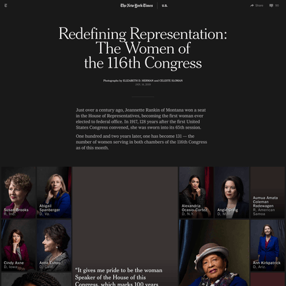 Redefining Representation: The Women of the 116th Congress
