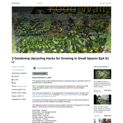 3 Gardening Upcycling Hacks for Growing in Small Spaces Ep4 S1