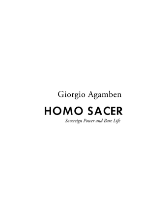 Agamben, Homo Sacer