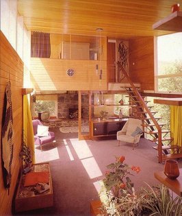 Sun Loft #sundaze #cottage #loftstyle #livingroomdecor #70s #fireplacedecor #livingroomdesign #perfection #cottagestyle #197...