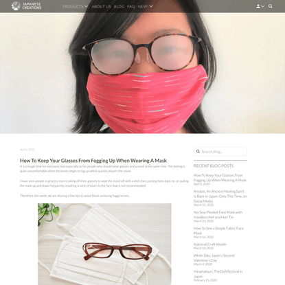 How To Keep Your Glasses From Fogging Up When Wearing A Mask