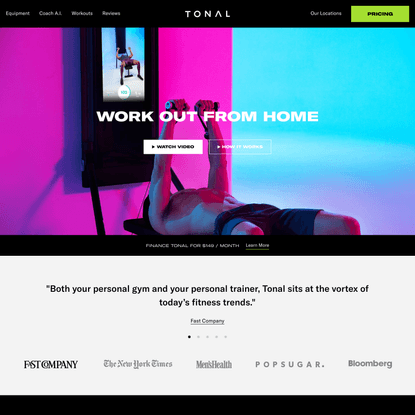 Tonal: The World’s Most Intelligent Home Gym and Personal Trainer