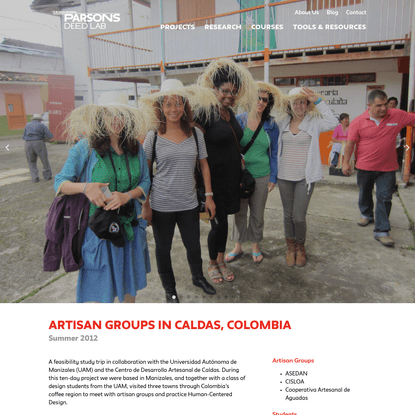 Artisan groups in Caldas, Colombia | Parsons DEED Lab