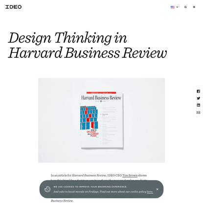 Design Thinking in Harvard Business Review