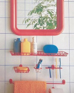 When bathrooms had primary colours. Habitat Catalogue 1985). 🔸🔻🔹 Scanned by me @the_80s_interior. 🔹🔻🔸 #80saesthetic #80sedit...