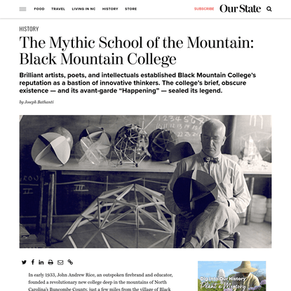 The Mythic School of the Mountain: Black Mountain College | Our State