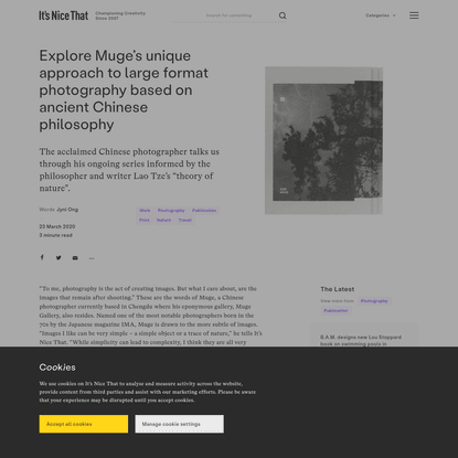 Explore Muge's unique approach to large format photography based on ancient Chinese philosophy