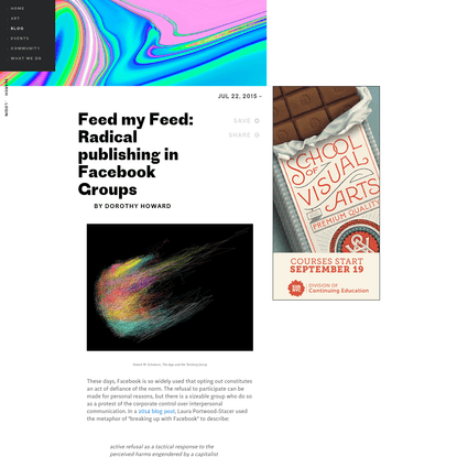 Feed my Feed: Radical publishing in Facebook Groups