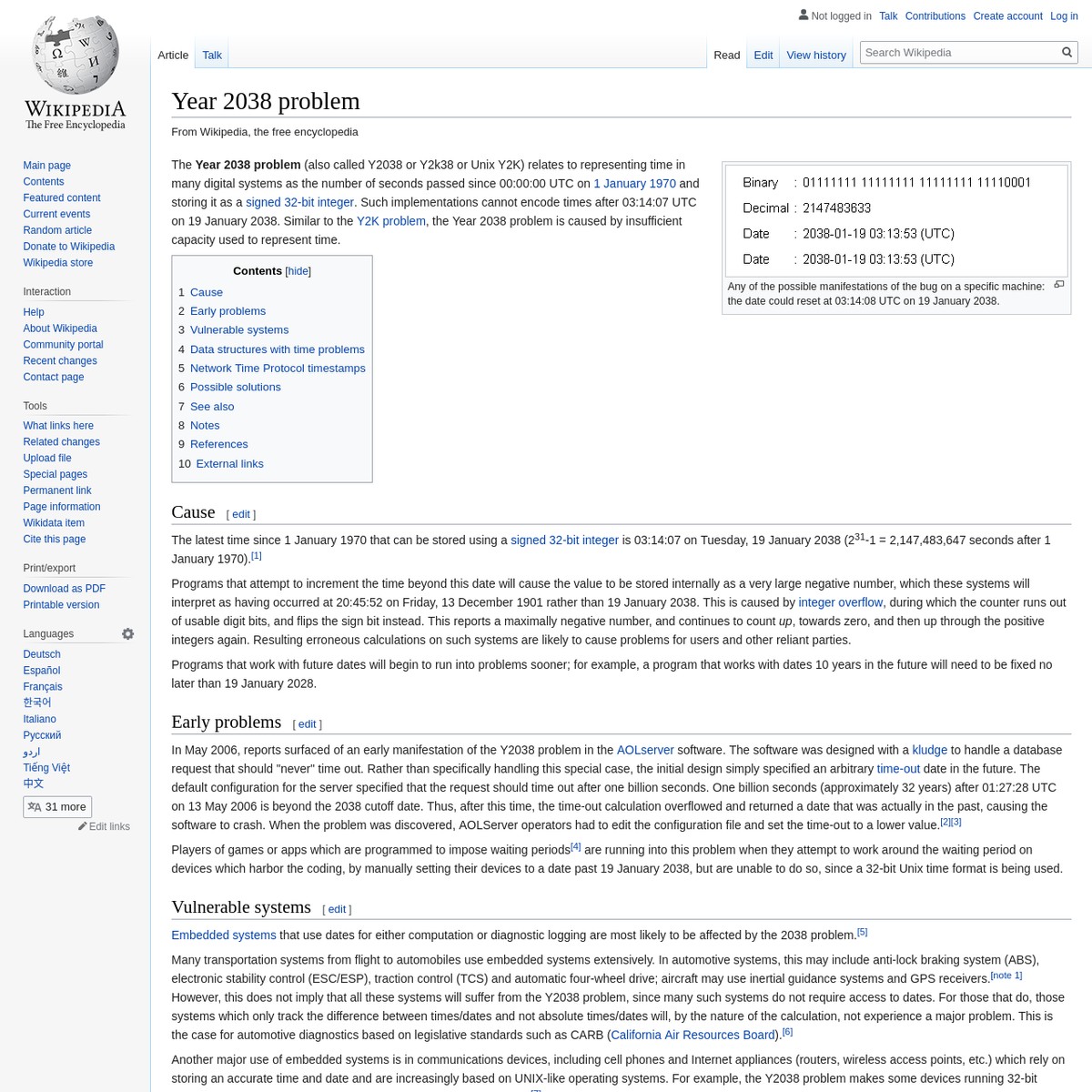 Year 2038 problem — Are.na