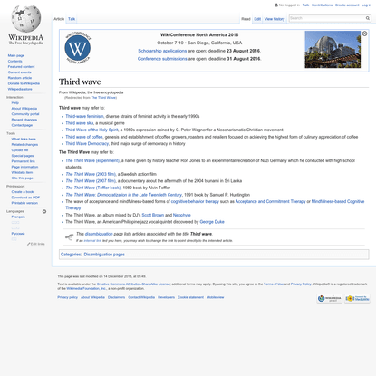 Third wave - Wikipedia, the free encyclopedia