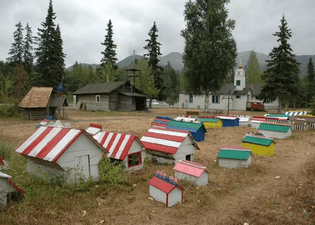 Eklutna Spirit Houses –The Houses in My Dream after a death I witnessed and assisted in as a death doula