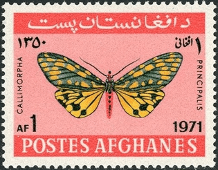1971 Afghan stamps from a series on moths and butterflies