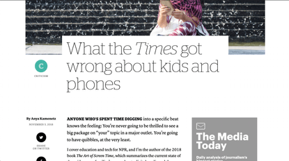 What the Times got wrong about kids and phones
