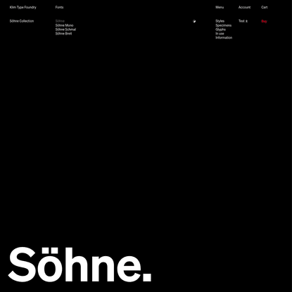 Klim Type Foundry · Söhne fonts