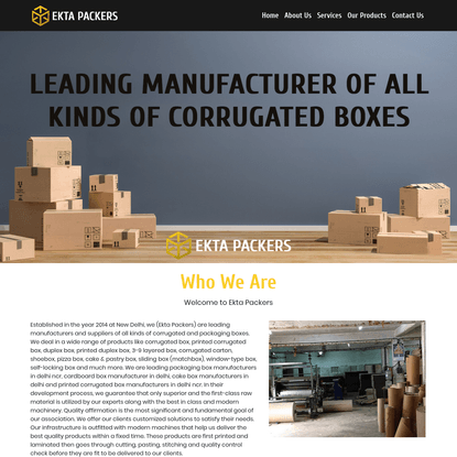 Ekta Packers - Corrugated Box Manufacturers | Printed Box Manufacturers