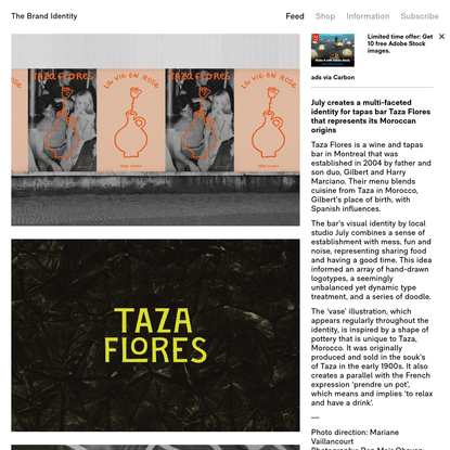July creates a multi-faceted identity for tapas bar Taza Flores that represents its Moroccan origins - The Brand Identity