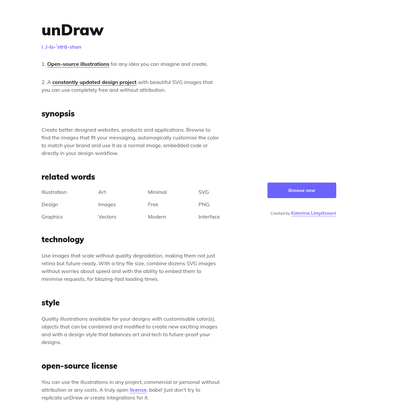 unDraw - Open source illustrations for any idea