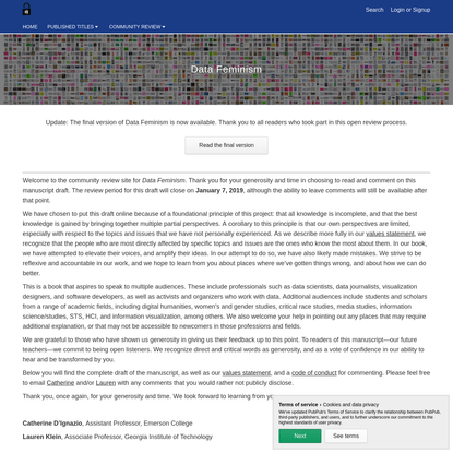 Data Feminism · MIT Press Open