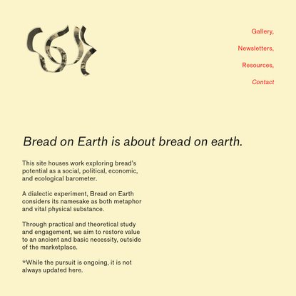 Bread on Earth