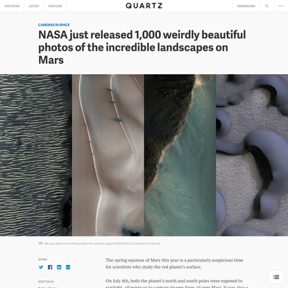 NASA just released 1,000 weirdly beautiful photos of the incredible landscapes on Mars