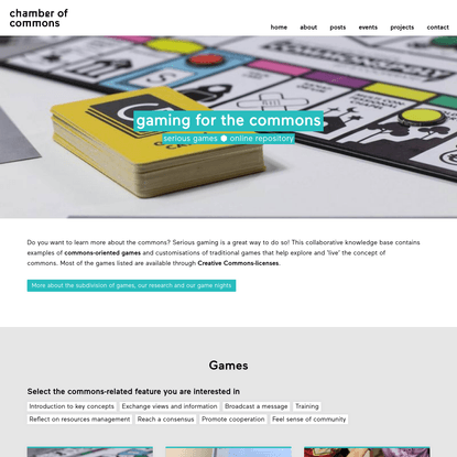 Gaming for the commons | Chamber of Commons