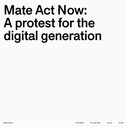 Mate Act Now