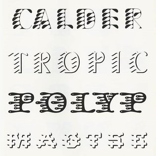 Armin Haab and Walter Hættenschweiler, Calder, Tropic, Polyp, and Maotse. As seen in Lettera 2 by Armin Haab and Walter Hætt...
