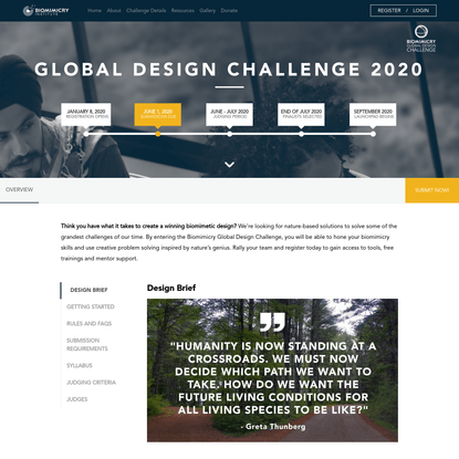2020 Biomimicry Global Design Challenge