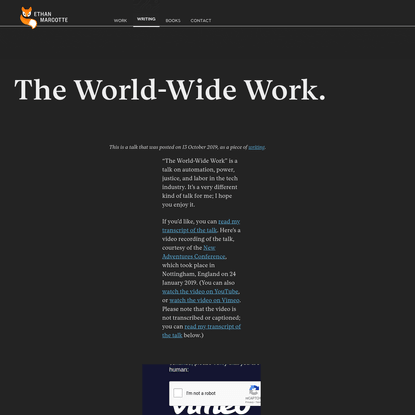 The World-Wide Work. - ethanmarcotte.com